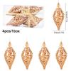 4/8 Stück Weihnachtskugel-Ornamente Gold Hohlstern Anhänger Weihnachtsbaum Hängende Dekoration für Zuhause 2026 Neujahr Navidad Geschenke
