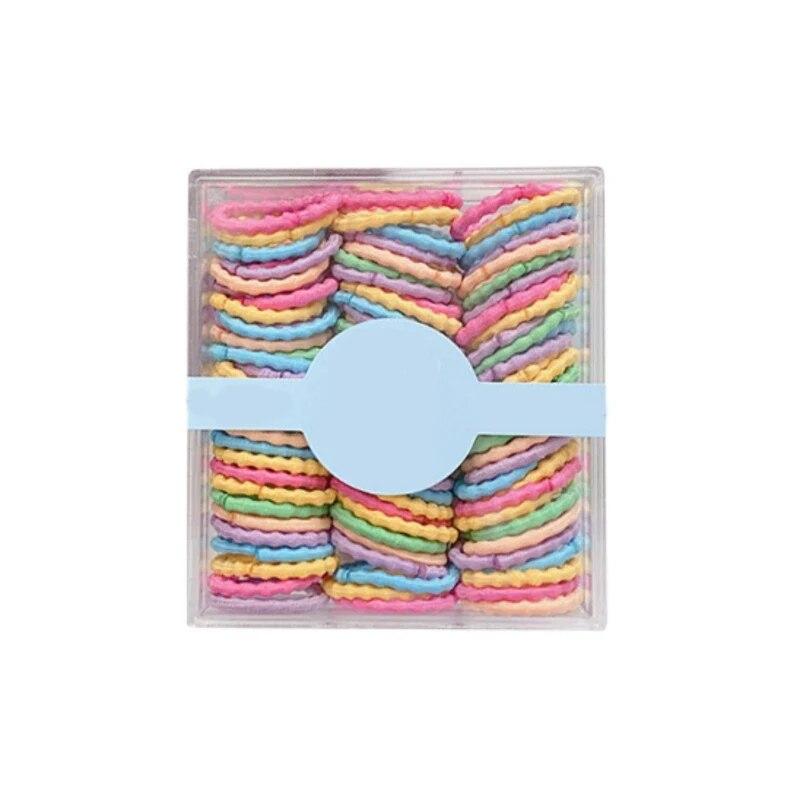 

100 симпатичних цукеркових коробочок із шнурками для волосся, що розтягуються