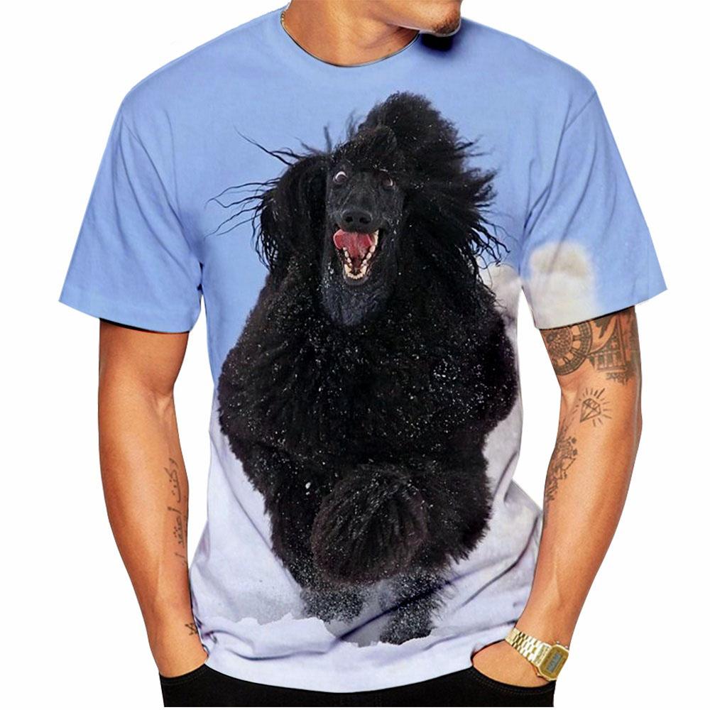 Kawaii Poodle Dog 3D Print Animal T-shirts Men Woman Fashion Streetwear Short Sleeve T Shirt Harajuku Tops Tees Kids Clothing