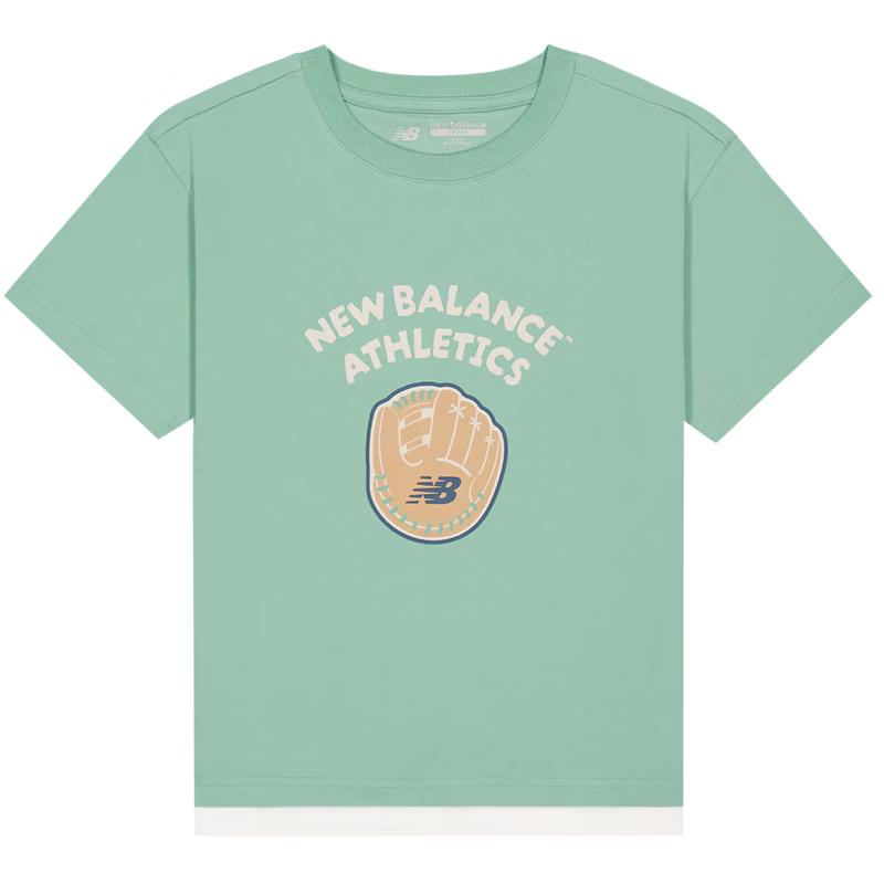 New Balance Kids  Letter Print Short Sleeve T-Shirt 130