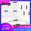 For Jeep 8Pcs Car Door Handle Rubber Sticker Decal Decals Accessories For Jeep Grand Cherokee Wrangler JK Gladiator Compass R