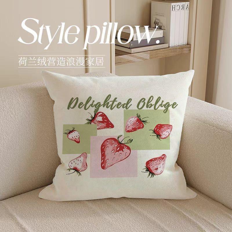 Erdbeerdessert Kissenbezug Ins Wind Kuchen Quadrat Schlafsaal Nickerchen Kissenbezug Sofa Wohnzimmer Kissenbezug