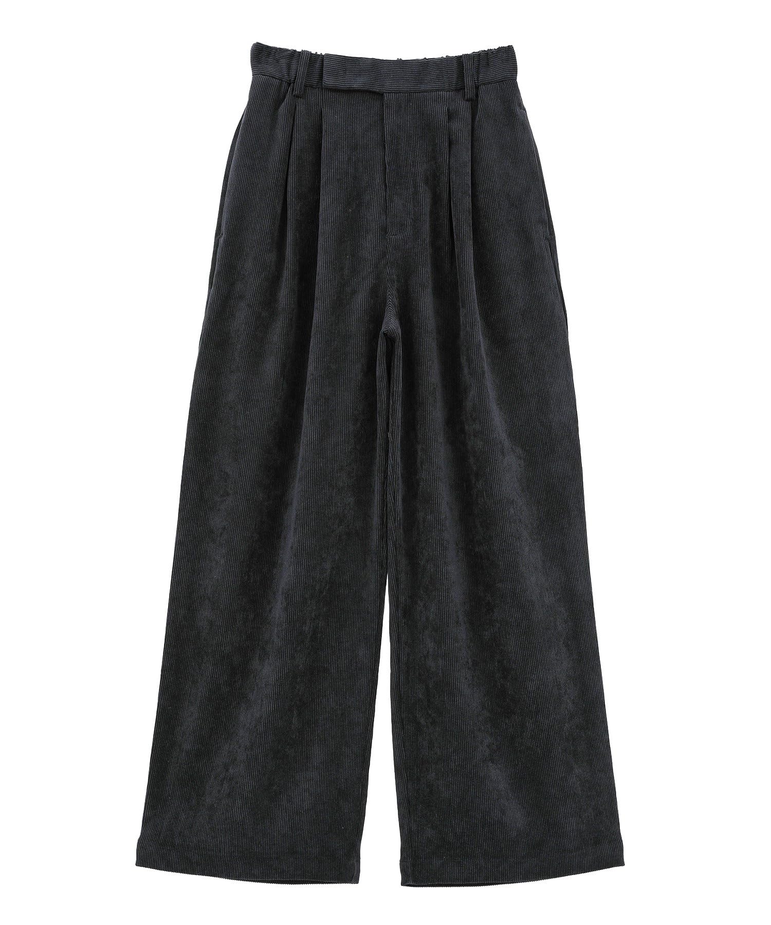 Corduroy wide pants navy S
