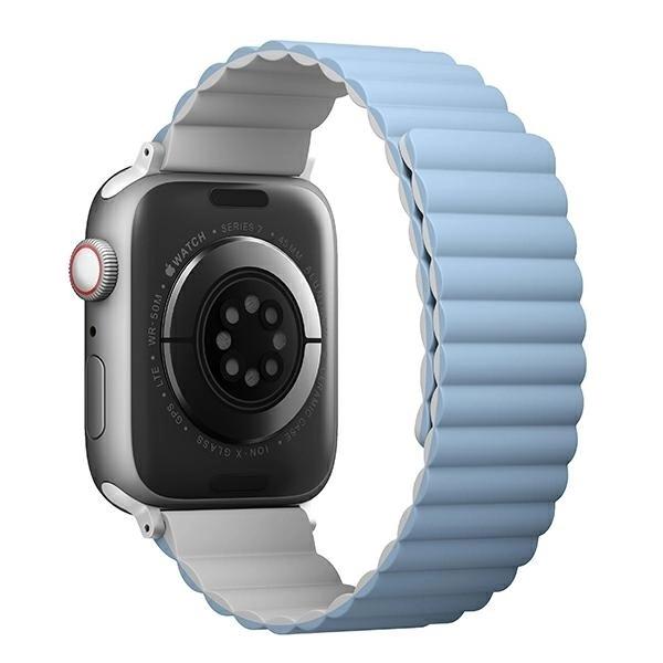 Etui Uniq Pasek Revix Na Apple Watch 1/2/3/4/5/6/7/8/Se/Se2/Ultra 42/44/45/49Mm. Reversible Magnetic Biały-Niebieski/White-Blue