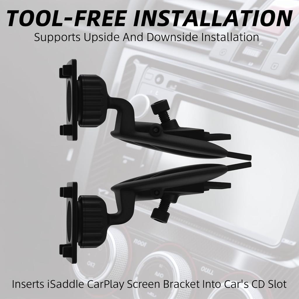 Support pour Emplacement CD pour Écran Carplay Bille de 17 mm pour GPS Garmin Nuvi Téléphone Portable dans la Voiture Moniteur 4"-11" Android Auto Tablette Porte-CD