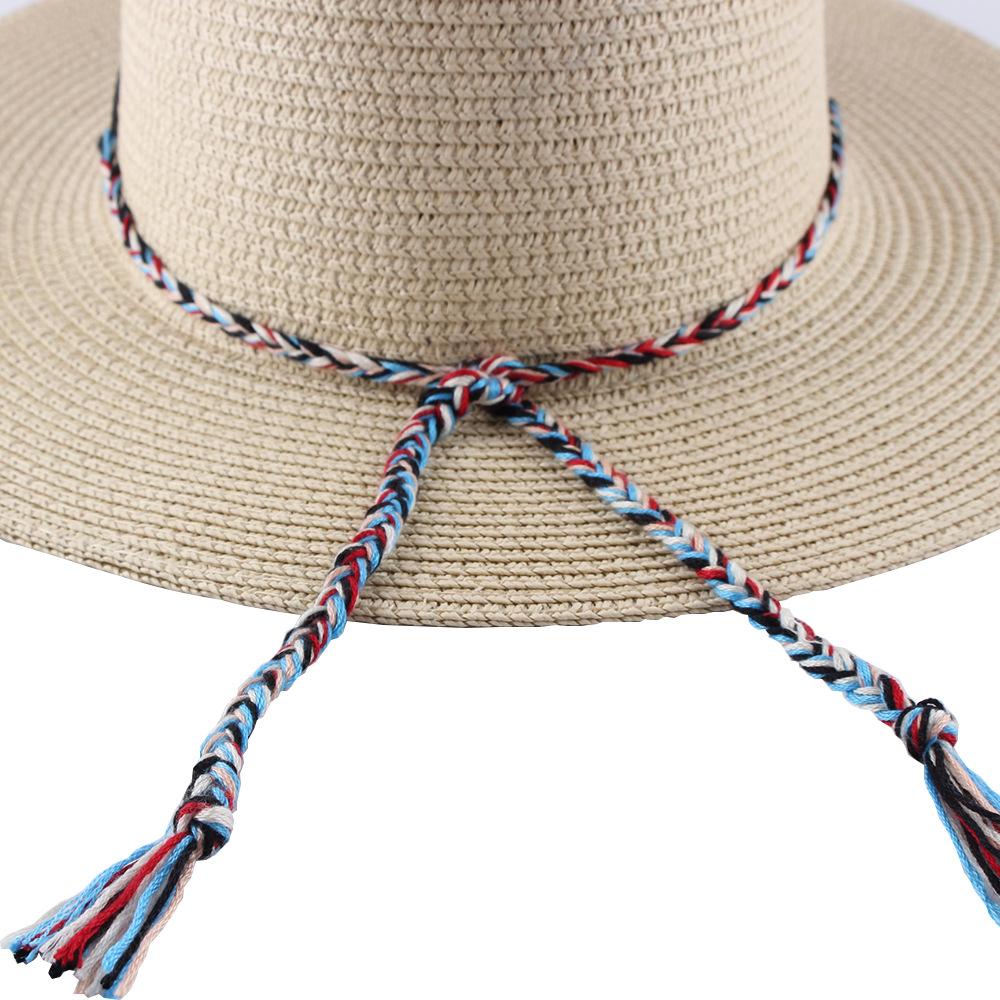 Fashion straw hat women European and American wide-brimmed beach jazz top hat summer hat sun hat new sunscreen hat