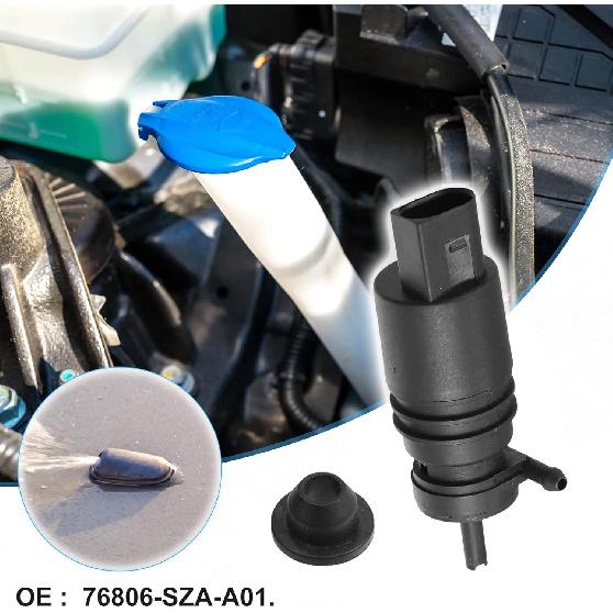 Windshield Washer Motor Pump for Honda Pilot 2009 2010 2011 – Replacement Washer Pump with Grommet, Direct Fit OE 76806-SZA-A01 76806SZAA01