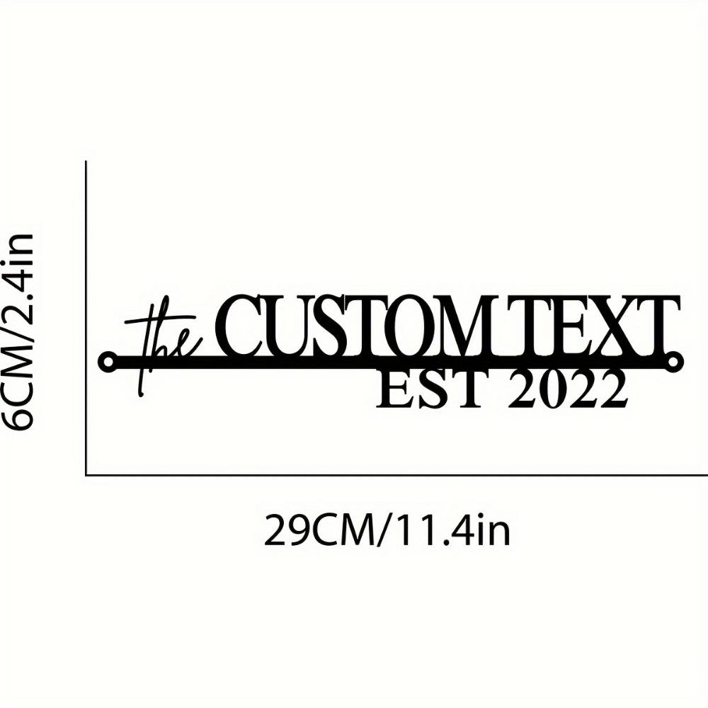 Vintage Custom Metal Name Sign Family Last Name Personalized Wall Art Home Decor