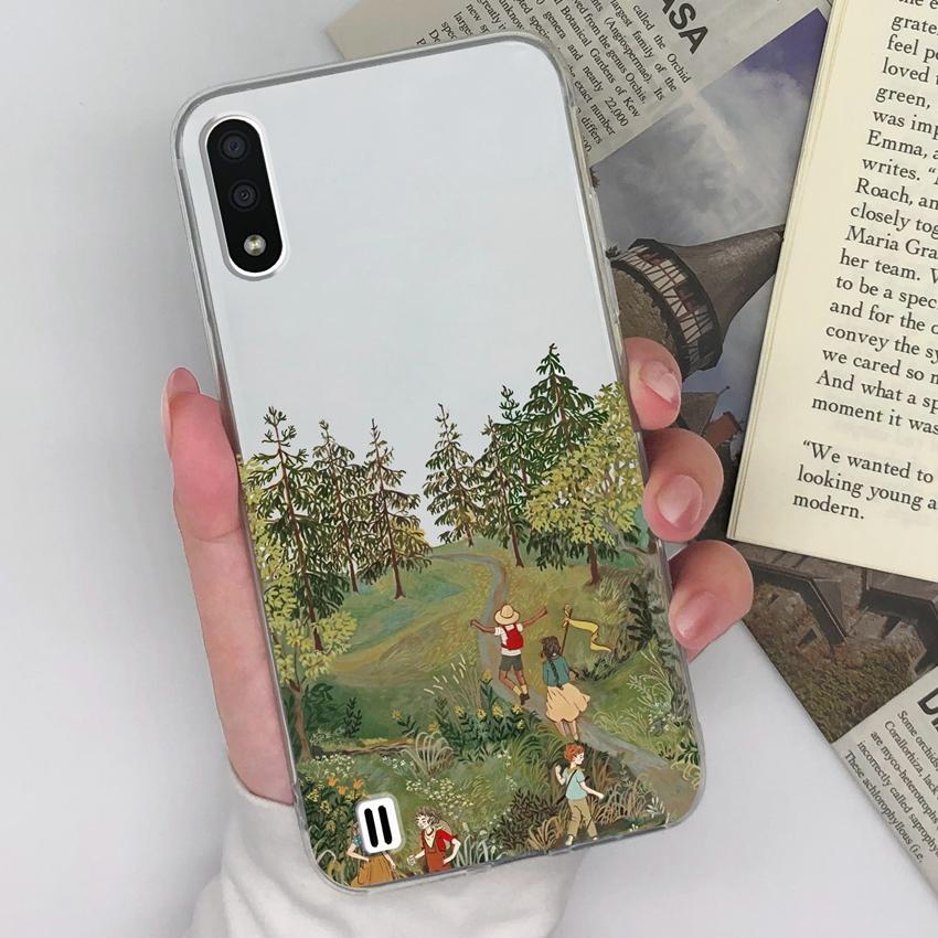 For Samsung A9 C7 M31 M01 M10 F13 Gentle Girls Phone Casing Luxury Transparent Lens Protection Shockproof Shell For Samsung Silicone Handphone Covers