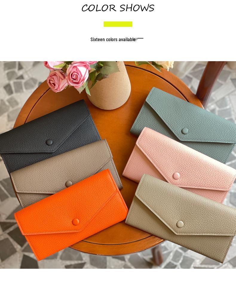 2024 Women's Genuine Leather Multifunction Long Wallet and Coin Purse with Phone Holder