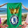 Chelsea F.C. Aufdruck Strandtuch, Vielseitiges Leichtes Saugfähiges Strandtuch für Pool, Surfen, Yoga, Badezimmer, Perfektes Geburtstags- oder Urlaubsgeschenk