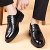 Men Leather Shoes Brogue Classic Business Office Shoes Lace Up Fashion Men's Casual Shoe Luxury Banquet Dress Shoes Men