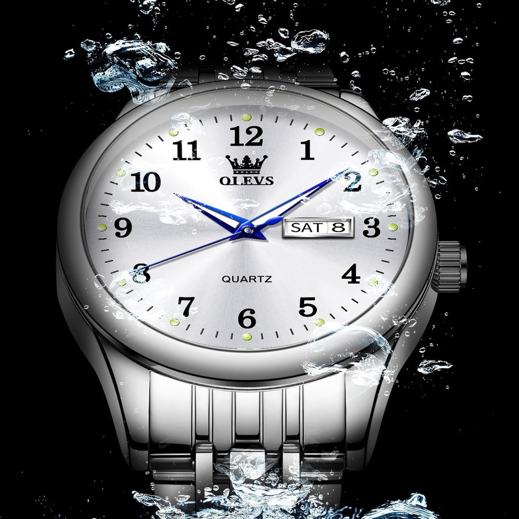 OLEVS Analog Popular Arm Silver Stainless Steel Silver Women Business Luminous Arm Silver Convenient Women Watch Women's Watch, Waterproof, Quartz,