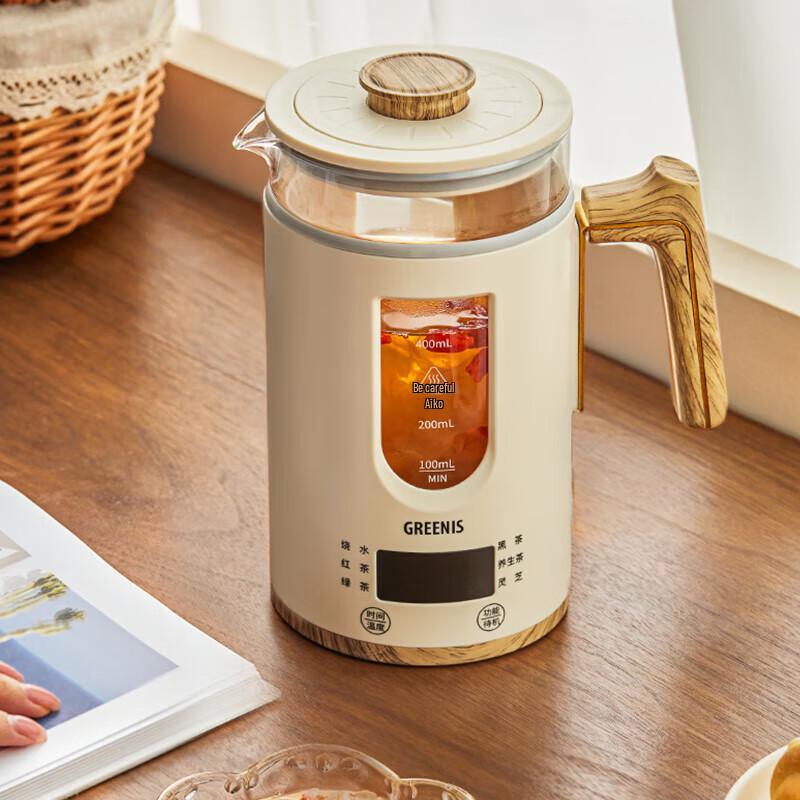 GREENIS 0,6 л Стеклянный электрический чайник и кастрюля для здоровья