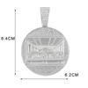 Men's Hip Hop Last Supper Pendant Necklace with 14mm Rhinestone Cuban Chain