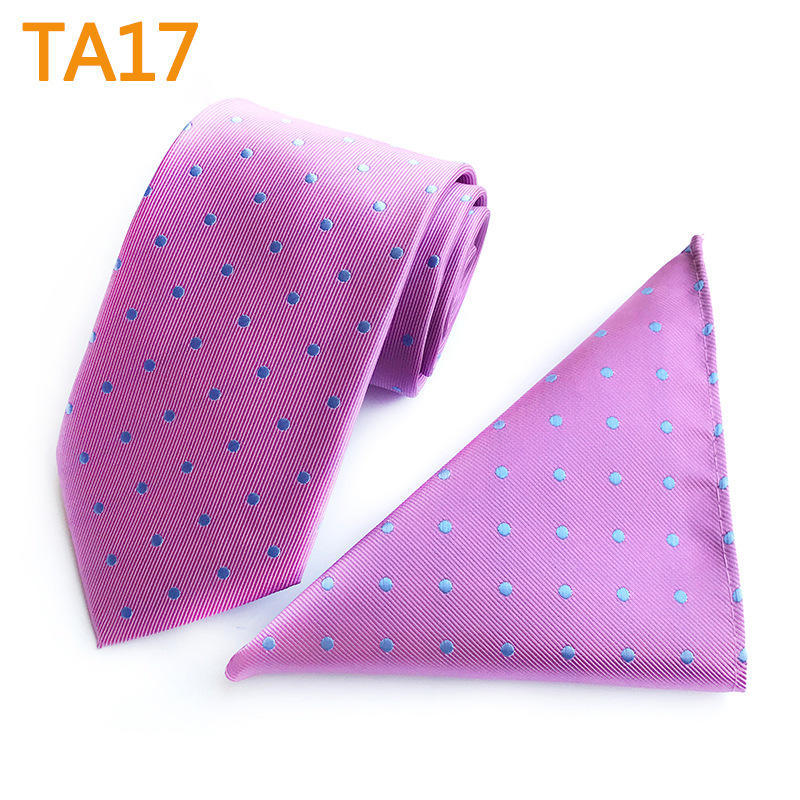 Polyester Large Waist Men'S Tie Men'S Pocket Towel Two-Piece Set