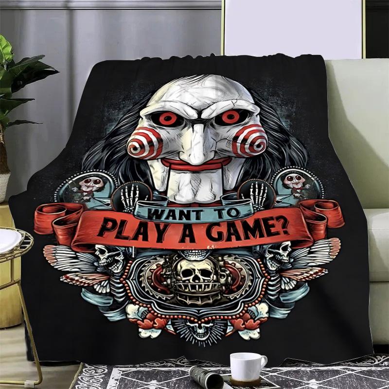 Saw X Horror Thriller Movie Printed Blanket Picnic Blankets Warm Blanket Soft and Comfortable Blanket Home Travel Birthday Gift