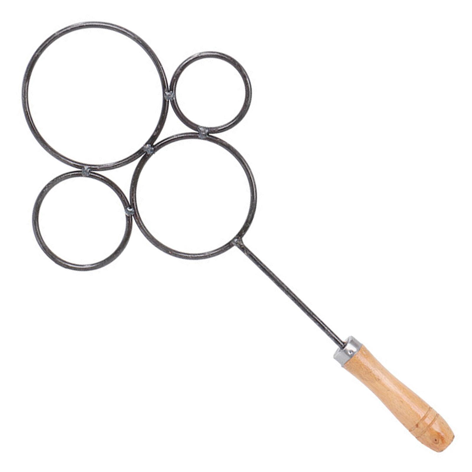 

Железное кольцо Ошпариватель Резак для бутылок Вазы Инструмент для переделки бутылок Круглый 4-кольцевой дизайн Ручной и Защита от ошпаривания и Антикоррозийный с ручкой