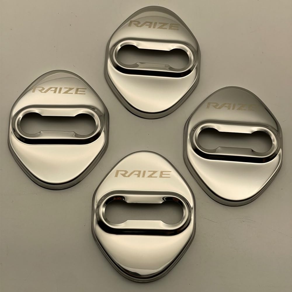 OKAYOHINN Toyota Rise Striker Cover Door Lock Cover Plated Accessories Interior Parts Mirror Surface Stainless Steel 4PCS Easy to Install New Mod
