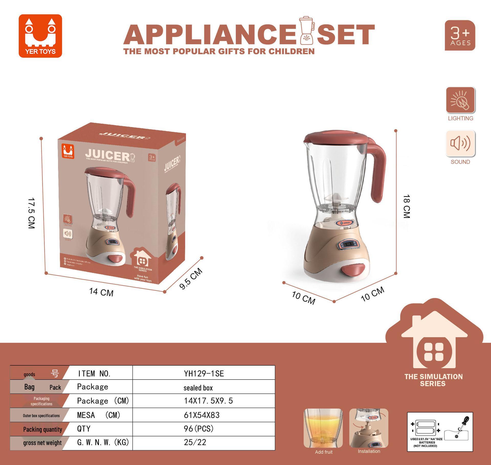 

Дитячий ігровий будиночок Міні-побутова техніка: Електрична пральна машина, Кухонна симуляція, Світло, Іграшки з рисом та соком