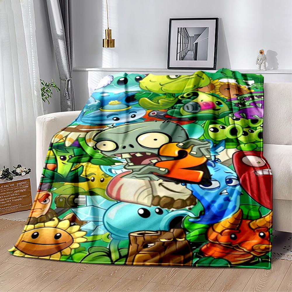 Plants vs. Zombies blankets Suitable for sofas, travel, living rooms also a good gift for friends and family Suitable for all seasons.