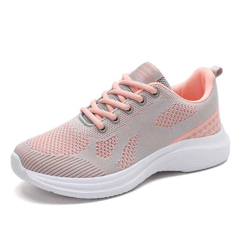 Sneakers Women's Spring and Autumn Mesh Breathable Ultra Light Student Running Shoes Casual Lightweight Soft Sole Running Shoes New