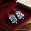 Tassel Temperament Light Purple Crystal Earrings - Luxury Long Dangle for Women
