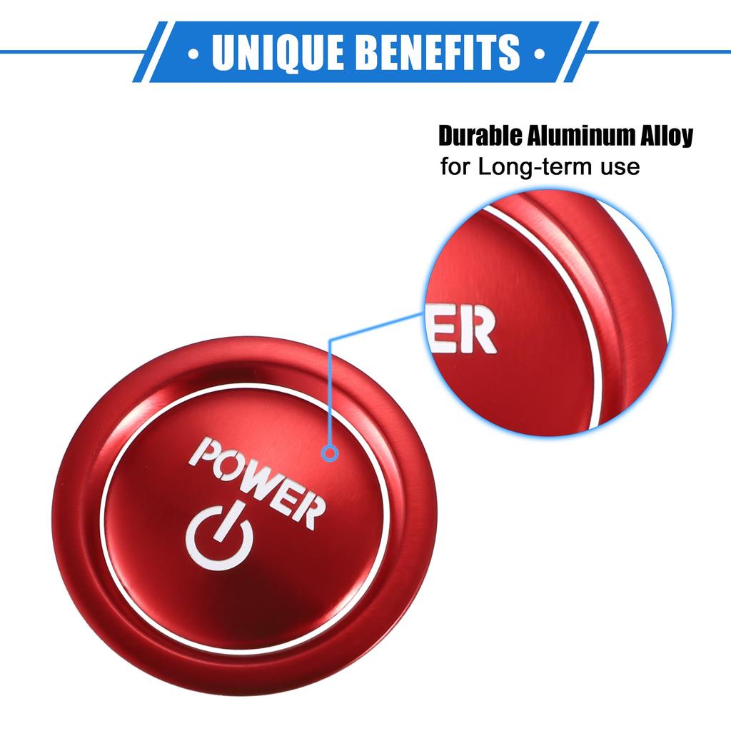 A ABSOPRO Car Engine Start Ignition Power Button Cover Trim For To Yota Compatible