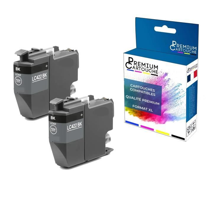 Cartouche d'encre - PREMIUM CARTOUCHE - LC422XL - Compatible - Noir - Pack de 2 - 3000 Pages