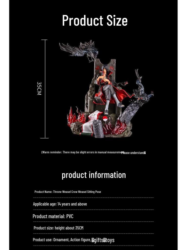 Large Anime Uchiha Itachi Naruto Figure Ornament