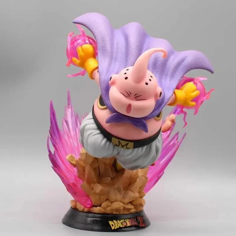 19cm Dragon Ball Z Figure Majin Buu Anime Figures Fat Buu GK Figurine with Light PVC Statue Model Doll Collectible Toys Gifts