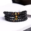 2024 Obsidian twelve zodiac signs six-character mantra bracelet multi-circle tiger eye bracelet men's and women's gift jewelry