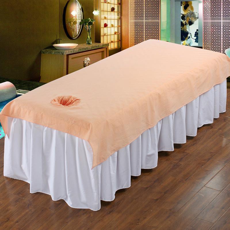 Thickened Washed Cotton Massage Bed Sheet with Face Hole, Washable and Universal for Beauty Salon