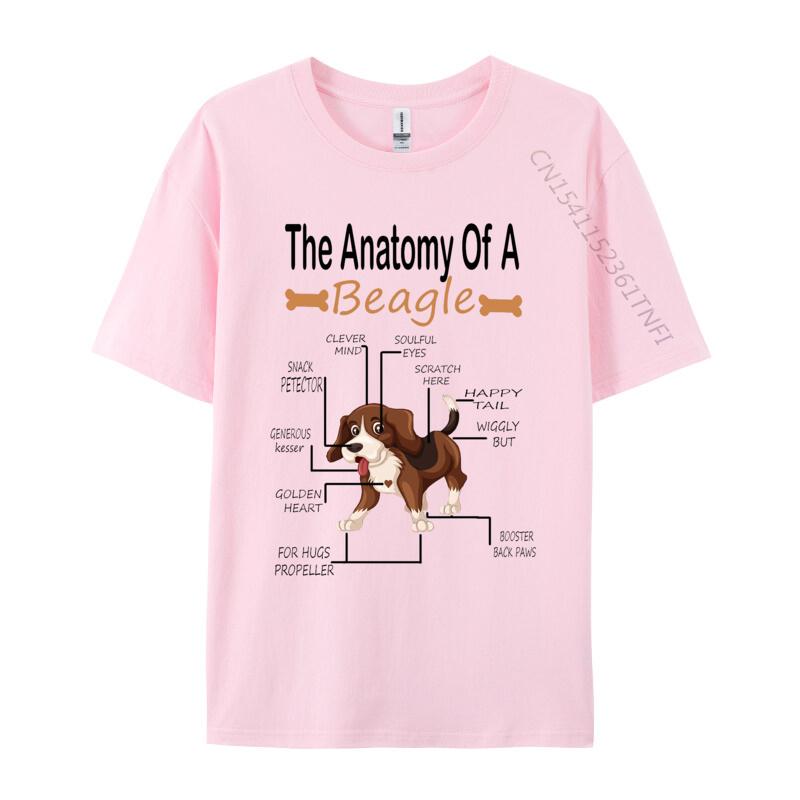 The Anatomy Of A Beagle Dog Tshirt Vintage Animals Lovers Retro Style TShirt Breathable Cloth Tees Tops