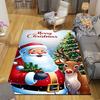 1Pc Christmas Santa Reindeer Rug, Office Carpet Indoor Outdoor Doormat, Non-Slip, Comfortable, Living, Christmas Halloween,  Xmas Gift G1125