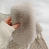 Scarf Female Autumn and Winter Hundred with Plush Faux Otter Hair Scarf Stripes Thickening Warm Neck Protection Fur Collar