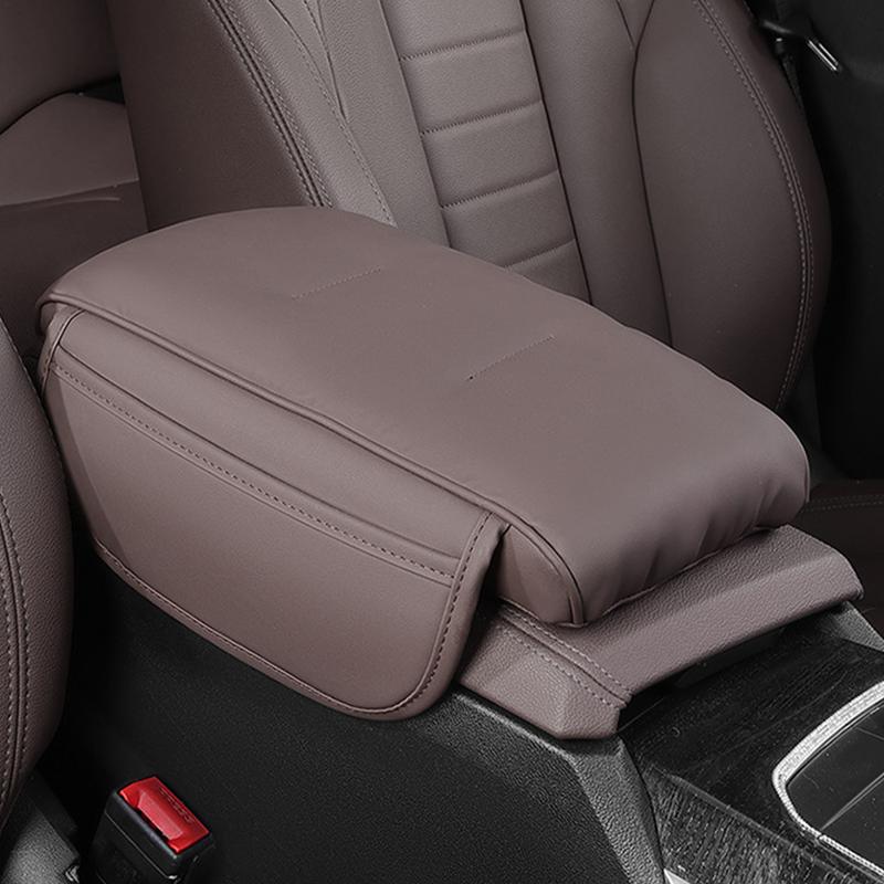 Car Armrest Cushion Center Console Artificial Leather Cushion Pad With Memory Foam Waterproof Elbow Rest With Side Storage