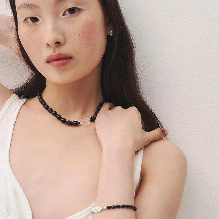 Mini black bean bracelet