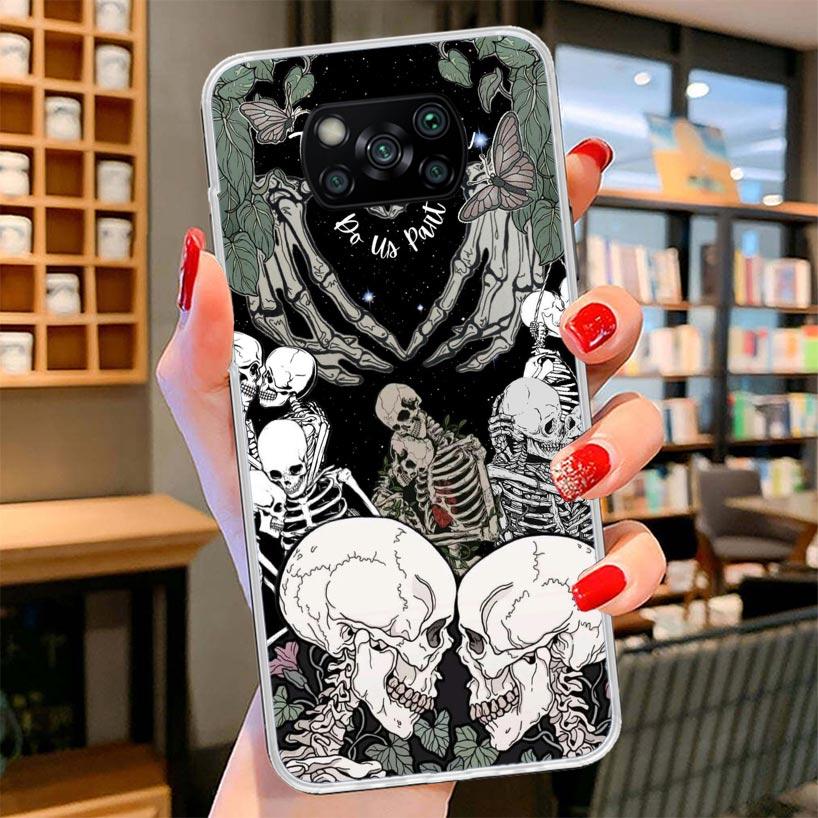 Anatomy Skeleton Heart Lovey Kiss Cover Phone Case For Xiaomi Poco F7 Ultra X7 X6 X5 Pro M7 Redmi 15C 15 13C 13 12C 12 10C 10 9A