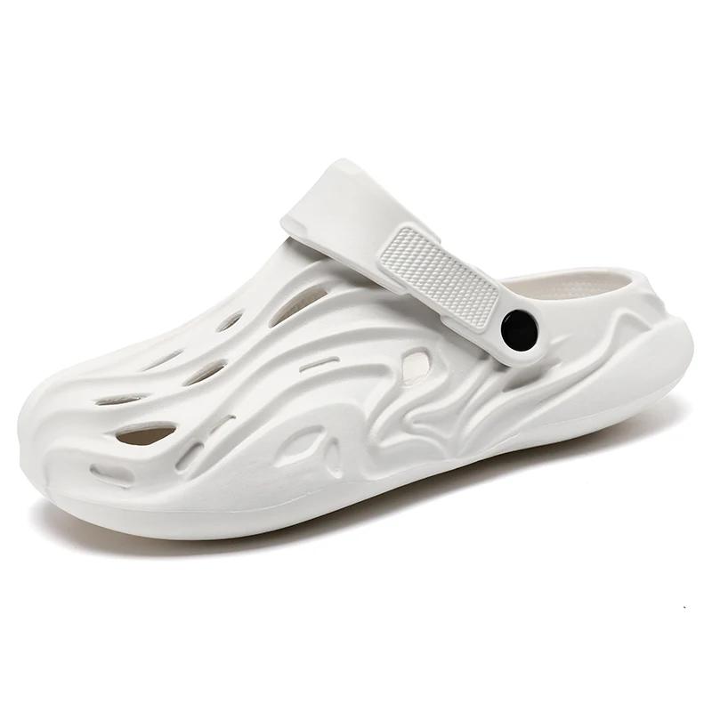 

Модные летние пляжные тапочки для мужчин 2024 года, мужские летние сандалии для мужчин, сандалии для отдыха на открытом воздухе, мужская садовая обувь, мужские летние сандалии 40-41 белый