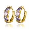 Earrings, Multi-Color Zircon Splicing Earrings, Fashionable Celebrity High-End Earrings