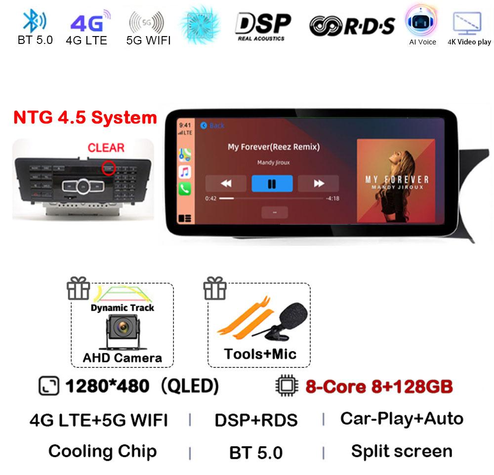 8.8" Android 14 Carplay Car Radio For Mercedes Benz C Grade W204 2011 - 2014 LHD RHD NTG 4.5 System Auto Stereo GPS Multimedia