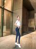 Jeansy Denimowe Peach Lift z Niskim Stanem dla Kobiet - Seksowne Spodnie Fitness z Trendu TikTok