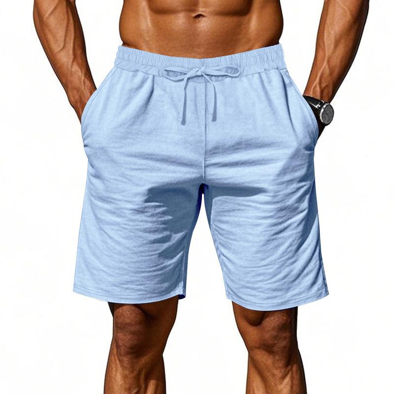 Summer Men's Shorts Linen Thin Section Beach Casual Loose Five Shorts Male
