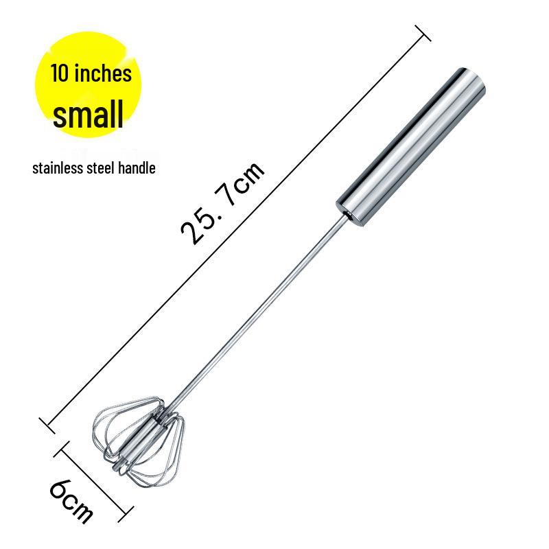 Stainless Steel Manual Press Handheld Egg Beater and Cream Mixer for Home Baking