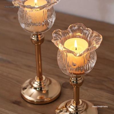 Nordic Lux Crystal Glass Candlestick Table Decor