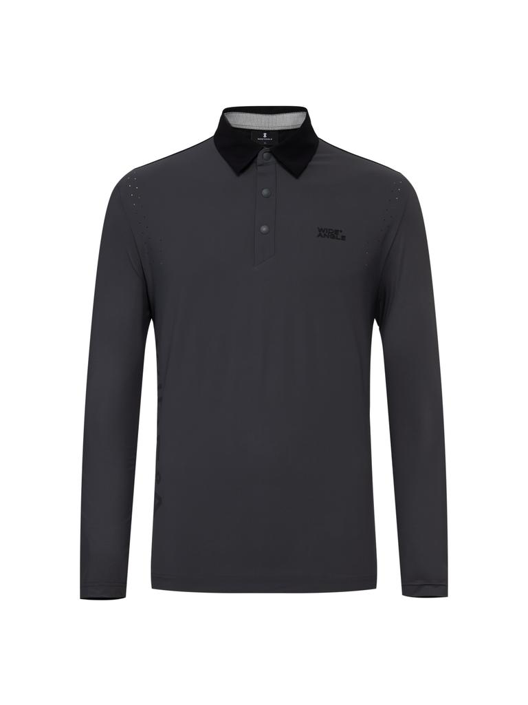 WIDEANGLE To Ventilation W.Ice Polo Shirt M_Dark Grey