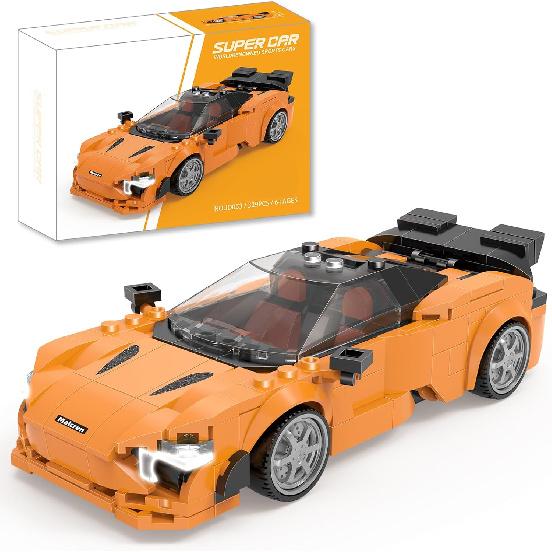 329 Pcs 750S Super Sports Car Toy Building Set, 4 Different Wheel Rim Designs, MOC Building Blocks Cars for Adults, Teens, Boys Ages 8-12