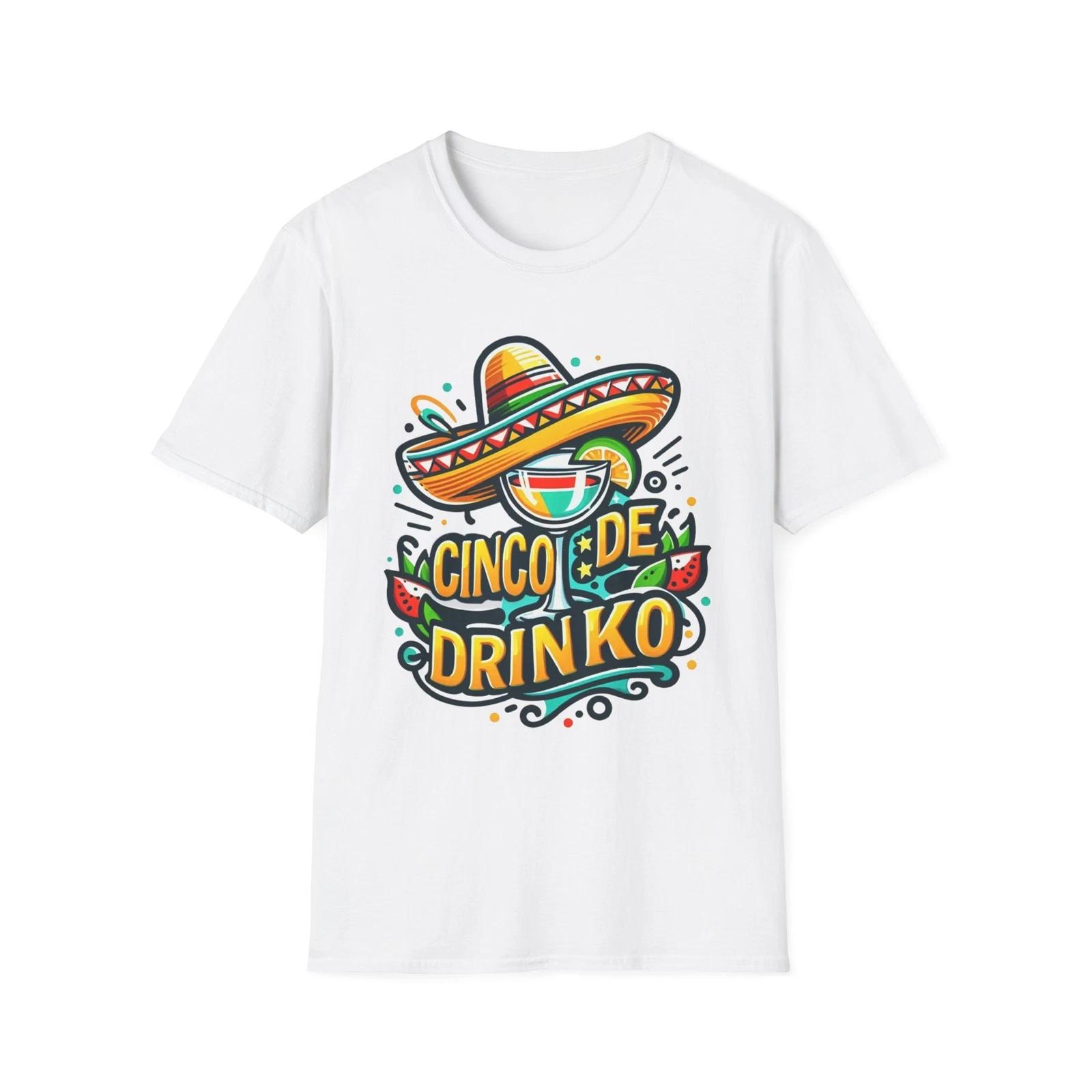 

Cinco de Mayo T-Shirt, Unisex Vibe Tee, Festive Party Wear, Drink Celebration L