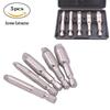 5-Piece Alloy Steel Screw Extractor Set for Stripped and Broken Screws